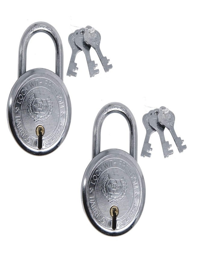 Harrison T-26/BCP-0274_PK 2 6 Levers Padlock with 3 Keys (Silver, Painted Finish) - Image 1